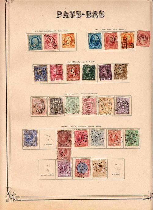 NETHERLANDS 1852-1923 MOSTLY USED COLLECTION ON 5 ALBUM PAGES. CAT ABOUT R25000