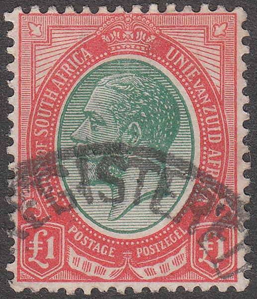 UNION 1913 KINGS HEADS ONE POUND FINE USED. SACC 16 C/V R5500