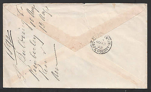 CAPE OF GOOD HOPE 1892 BURMESTER CORRESPONDENCE WITH CONTENT EX KIMBERLEY TO CAPE TOWN