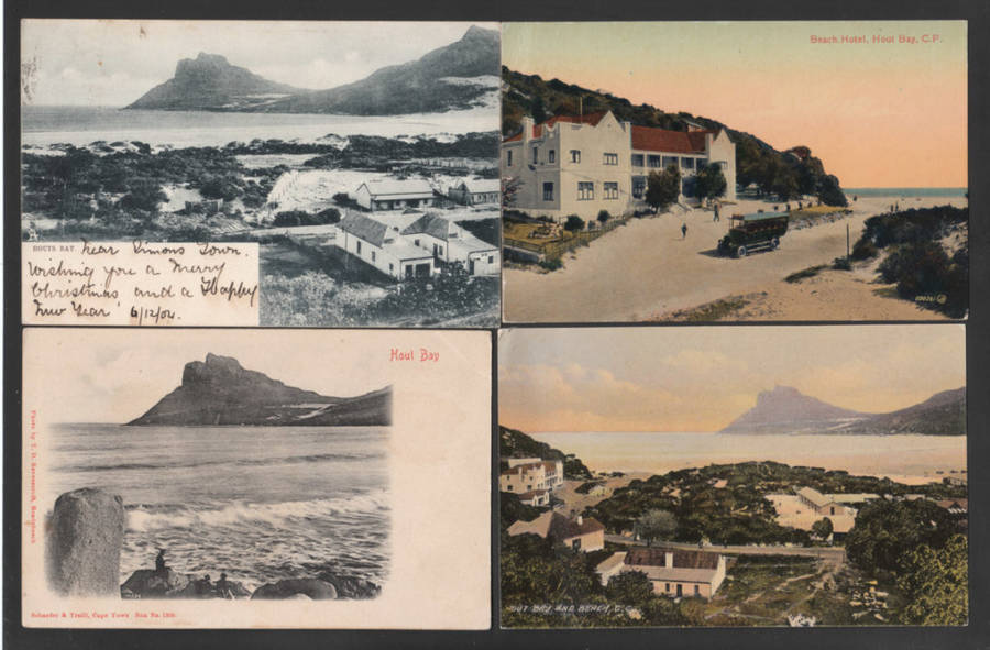 CAPE OF GOOD HOPE HOUT BAY EARLY 1900`s SELECTION OF 8 DIFFERENT POSTCARDS USED/UNUSED.