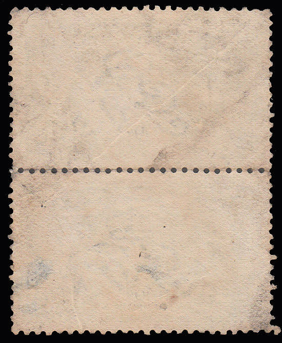 GB 1934 RE-ENGRAVED SEAHORES 10s INDOGO PAIR USED WITH VERY NICE POSTMARK. SG 427 £ 160 SEE BELOW