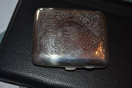 HALLMARKED SILVER CIGARETTE CASE BIRMINGHAM 1917