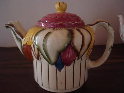 UNUSUAL H J WOOD BURSLEM HAND PAINTED TEAPOT
