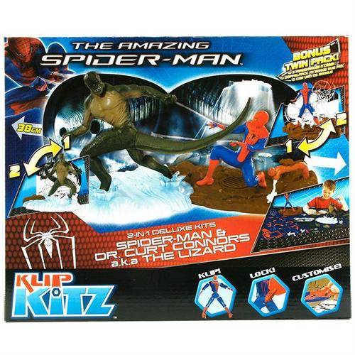 Spiderman Klip Kitz, 2 in 1 Deluxe kit, Spiderman & Dr Curt connors aka The Lizard