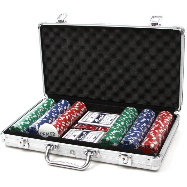 300 Piece TEXAS HOLDEM POKER SET, 11.5g Chips in an aluminium case