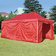 3X6M HEAVY DUTY POP UP GAZEBO WITH 4 SIDES INCL 2 ZIPPER DOORS