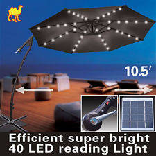 CANTILEVER LED UMBRELLAS with tilt, solar and concrete base 1st in S.A FREE DELIVERY
