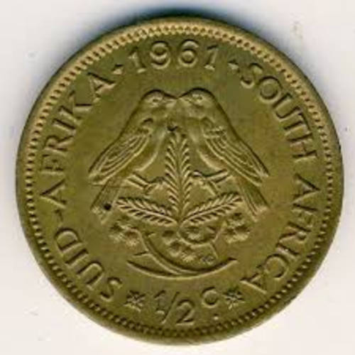 WOW!!! 1961 1/2c SOUTH AFRICAN COIN!!! NEVER TO BE REPEATED!!!