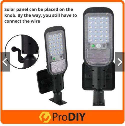 Bright!! (+/- 50w - 60w) Solar Motion Sensor Security Lights (Mini Street Light)