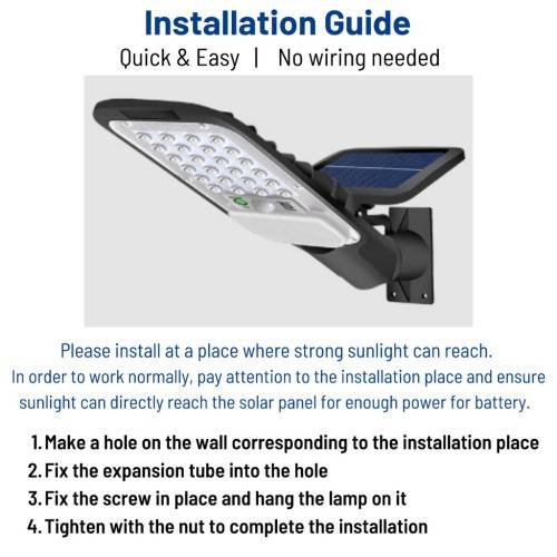 Bright!! (+/- 50w - 60w) Solar Motion Sensor Security Lights (Mini Street Light)