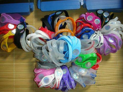 Power Balance Silicone Wristband Bracelet   GREY MEDIUM - WHITE LETTERS
