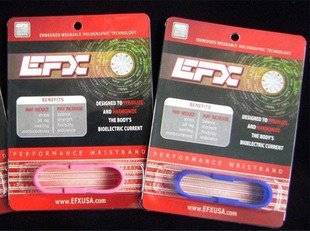 EFX Performance Holograms Silicone Bracelet - BLACK /WHITE MEDIUM
