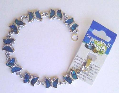 *new* Butterfly Genuine Paua shell Bracelet