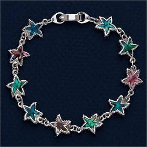 PAUA SHELL BRACELET - multi color sea star