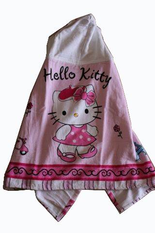 HELLO KITTY HOODED TOWEL FOR SMALL GIRLS
