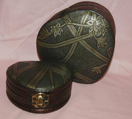 Set of Two Wooden Heart Like shapes Boxes