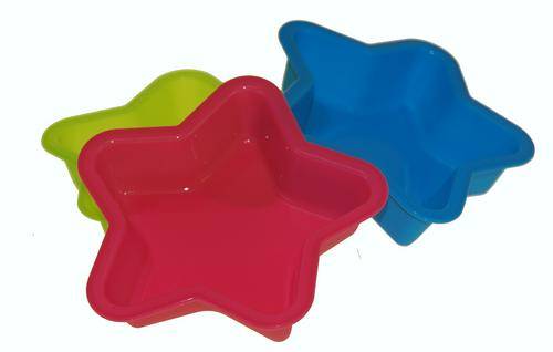 *** NEW *** Set of three Silicone Star Moulds (Ideal for small puddings, cakes and jelly