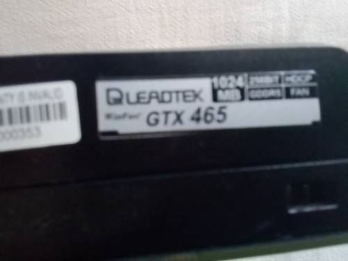 Nvidia GTX465 graphics card