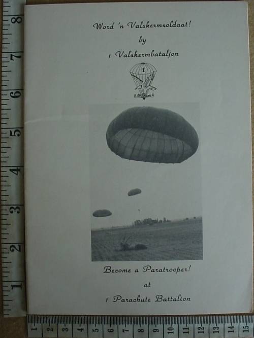 1 Parachute Battalion recruitment booklet Become a Paratrooper, 16 pages, photos