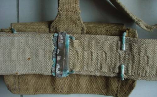 SA UDF issued WW2 Pattern 37 webbing belt, cross straps and ammo pouches, made in Canada, dated 1940
