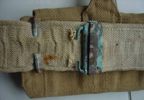 SA UDF issued WW2 Pattern 37 webbing belt, cross straps and ammo pouches, made in Canada, dated 1940