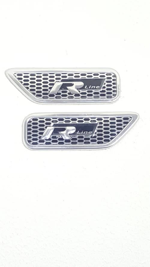 Car Decorative R-Line Side Sport Fender Sticker Car Decoration 2 Pcs
