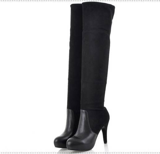 **SALE** Long Ladies Elegant Black Winter Boots