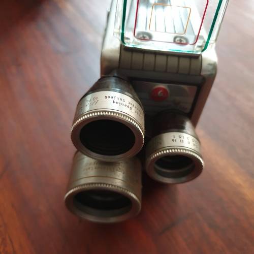 Vintage Brownie Movie Camera with Three Different Lenses