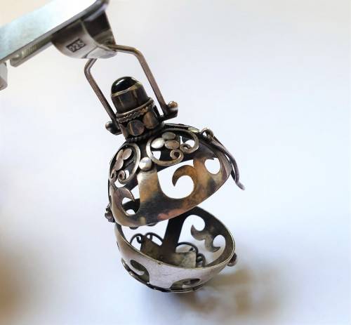 Sterling Silver Mexican Cage Pendant for Chime Ball