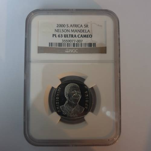 WOW NGC PL63 ULTRA CAMEO 2000 Nelson Mandela R5.