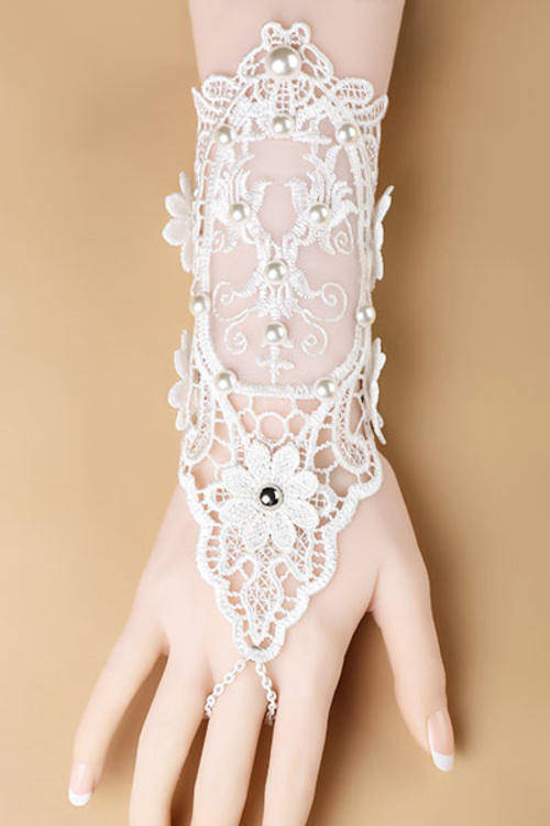 Sweet Pearl Handmade Lace Wedding Bracelet