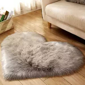 Heart fluffy rugs