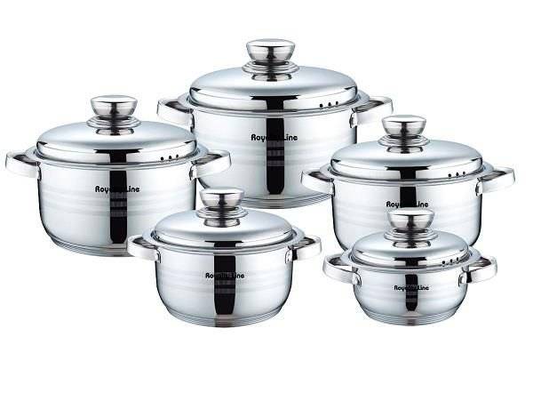 Royalty Line 10 Piece Stainless Steel Cookware Set
