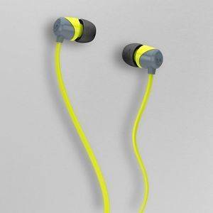 Skullcandy JIB Earphones | Grey & Hot Lime