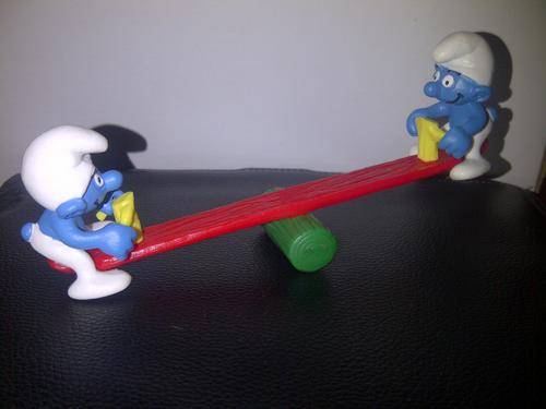 See-Saw Smurf Playset. part of playset #40713 MINT condition, no box