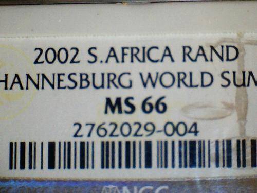 2002 WORLD SUMMIT MS 66 MINT CONDITION