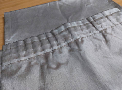 Silky Beige Lined Curtains 4 drops, as brand new