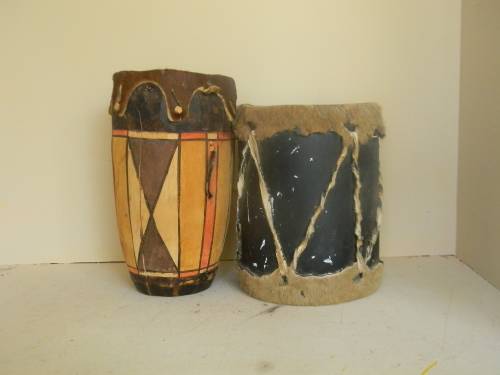 TWO AFRICAN DRUMS