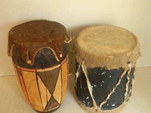 TWO AFRICAN DRUMS