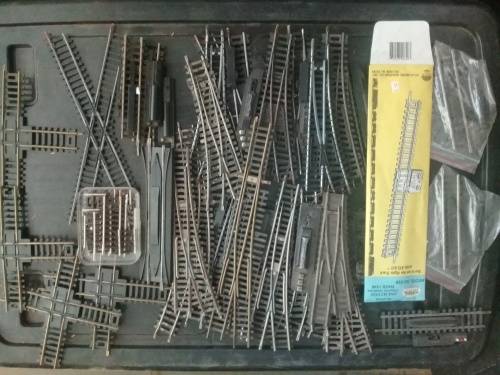 Job lot Ho gauge points, crossings etc