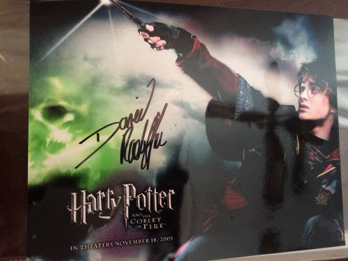 Harry Potter photo with Daniel Radcliffe signature and COA