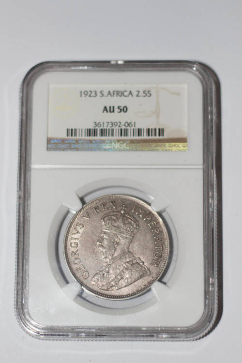 LOT of 5 graded & 1 ungraded ZAR/Union Coins. Total Hearns value: R10000+