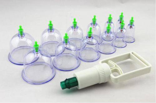 Pull Out Vacuum Cupping Apparatus 12 Cups Therapy Body Massage Pump