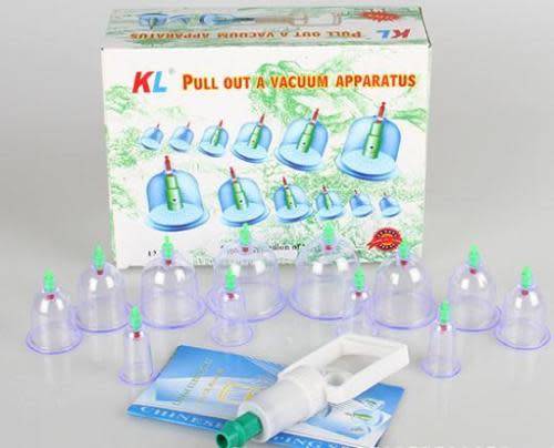 Pull Out Vacuum Cupping Apparatus 12 Cups Therapy Body Massage Pump