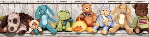 Cuddle buddies teddy bear 4.6m border for kids babies room or nursery.