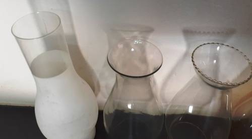 12 x Antique scarce parafin lamp glass funnels