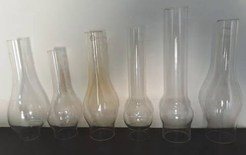 12 x Antique scarce parafin lamp glass funnels
