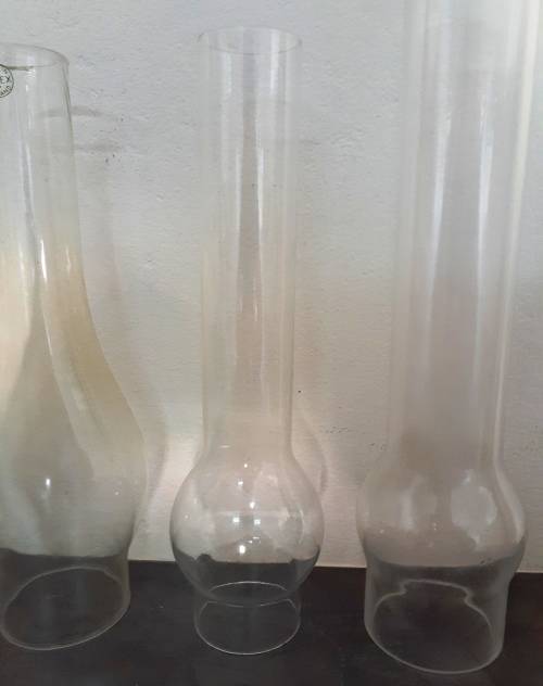 12 x Antique scarce parafin lamp glass funnels