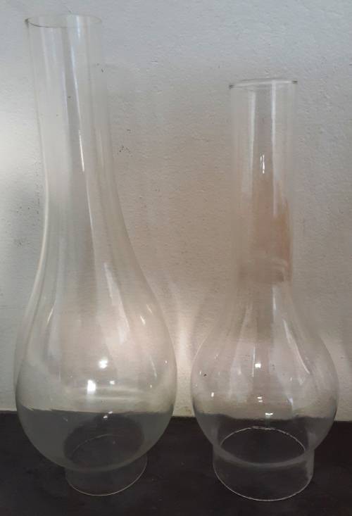 12 x Antique scarce parafin lamp glass funnels