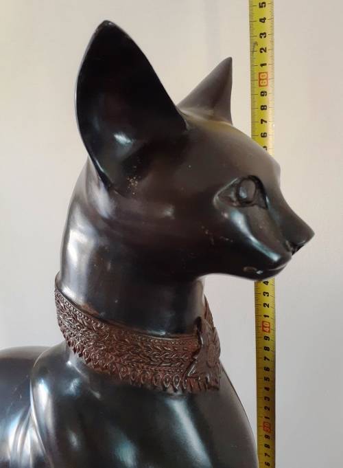 Stunning Pair of Bronze Cat Statues (c.1930) by Artist A. Tiot